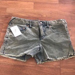 Free People corduroy greenish shorts